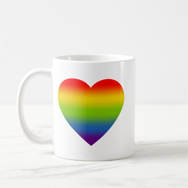 De Café Caneca Coração Arco-Íris (Esquerda)
