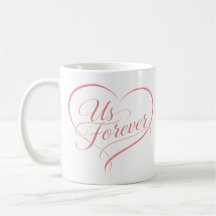 Caneca Coração Romântico para Nós para Sempre