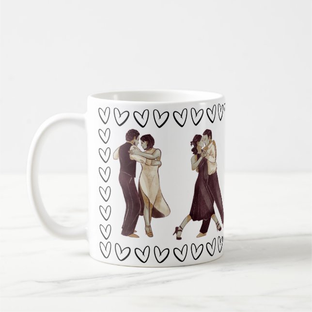 De Café Caneca Corações Dançantes (Esquerda)