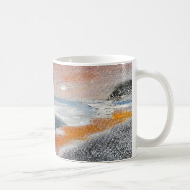 De Café Caneca coral do abstrato da praia (Direita)