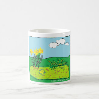 De Café Caneca Cornish do Daffodil, da prímula e do Gorse