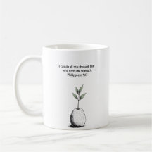 Caneca Cristã com Versículo Bíblico Filipenses 4:1