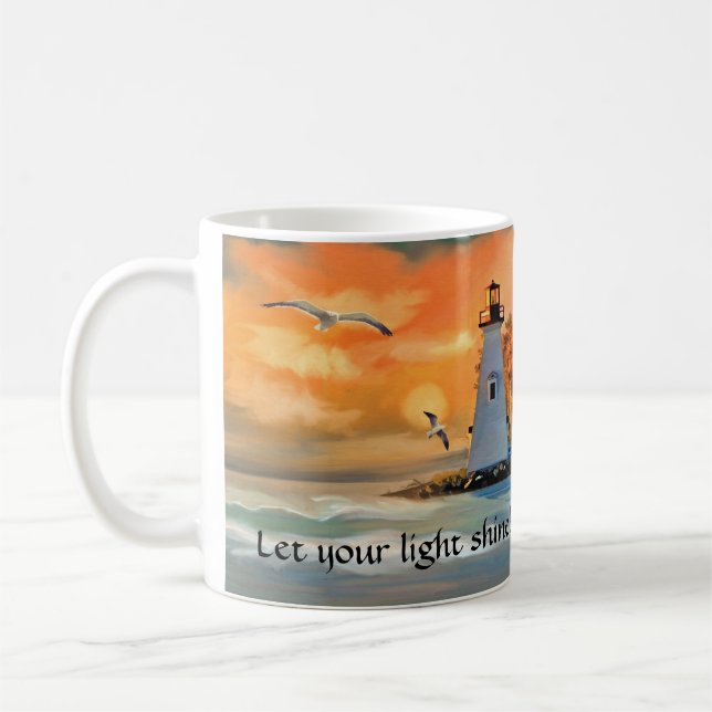De Café Caneca Cristã do Farol do Pôr do Sol (Esquerda)