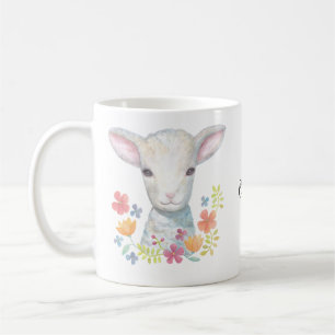 De Café Caneca cristã do presente dos carneiros bonitos