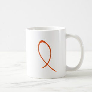 De Café Caneca customizável da fita alaranjada