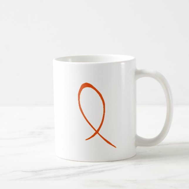 De Café Caneca customizável da fita alaranjada (Direita)