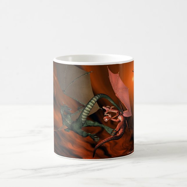 De Café Caneca customizável da luta do dragão (Centro)
