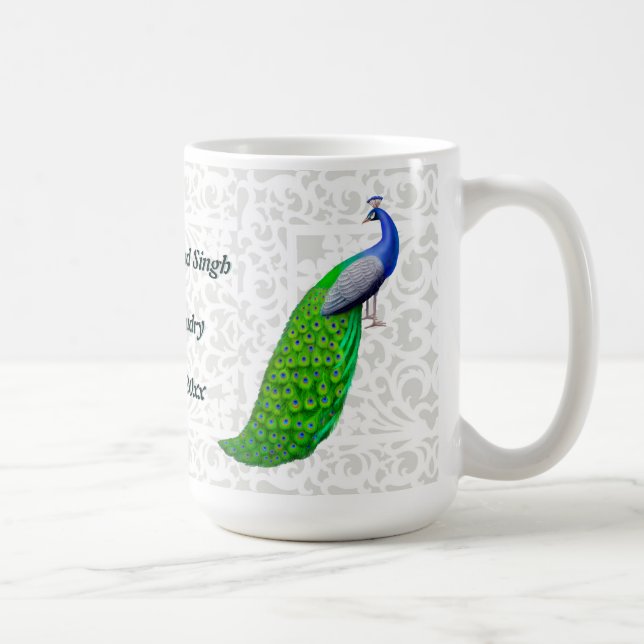 De Café Caneca customizável do casamento indiano azul do (Direita)