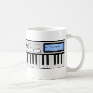 De Café Caneca customizável do teclado do sintetizador