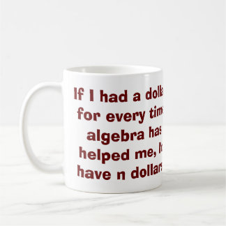 De Café Caneca da álgebra da matemática