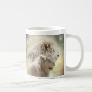 De Café Caneca da arte da lua do leão