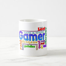 Caneca da arte da palavra do Gamer