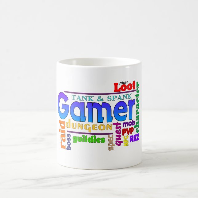 De Café Caneca da arte da palavra do Gamer (Centro)