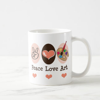 De Café Caneca da arte do amor da paz