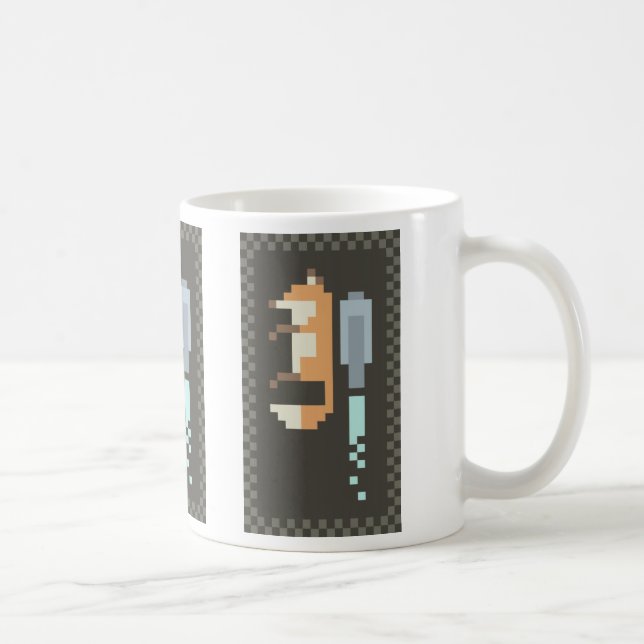 De Café Caneca da arte do pixel do Fox Jetpack (Direita)