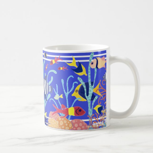 De Café Caneca da arte: Peixes Cornish. Aquário azul do (Direita)