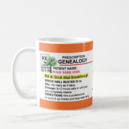 De Café Caneca da árvore genealógica da garrafa da