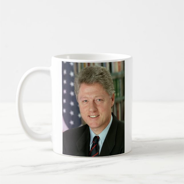 De Café Caneca da assinatura do presidente Bill Clinton (Esquerda)