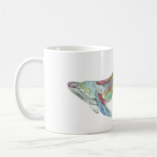 De Café Caneca da baleia da aguarela