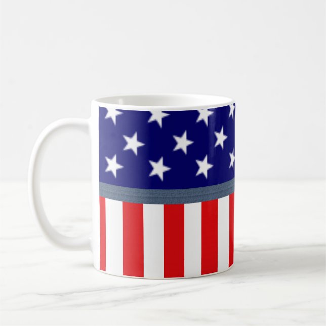 De Café Caneca da Bandeira Americana dos EUA (Esquerda)