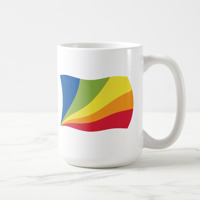 De Café Caneca da Bandeira da Lingua Franca Nova (Direita)