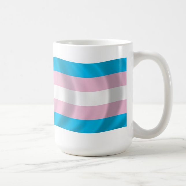 De Café Caneca da Bandeira do Orgulho Transgênero (Direita)