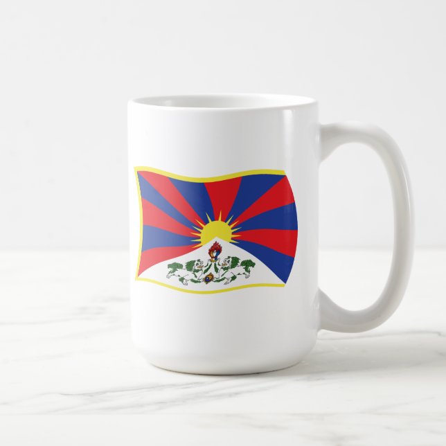 De Café Caneca da Bandeira do Tibete (Direita)