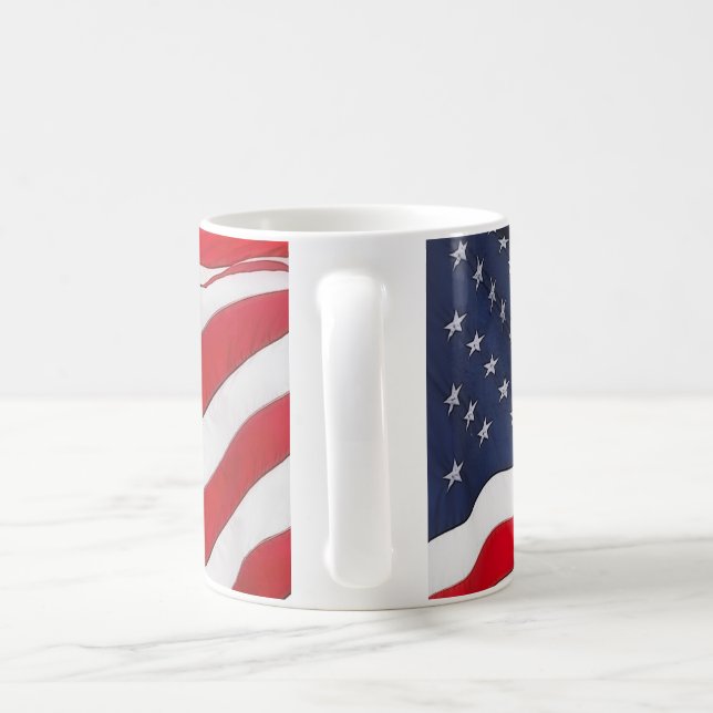 De Café Caneca da Bandeira dos EUA (Alça)
