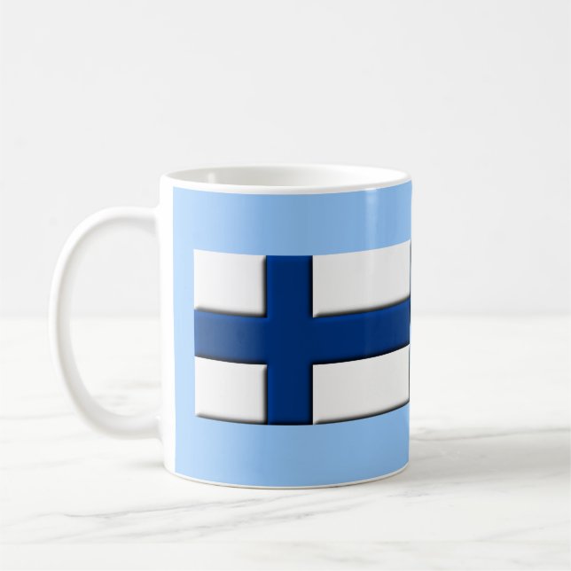 De Café Caneca da Bandeira Finlandesa Suomi (Esquerda)