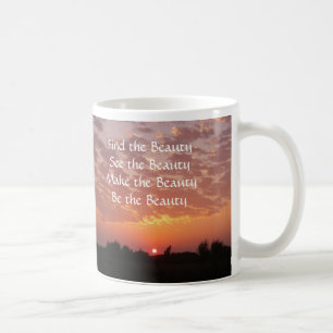 De Café Caneca da beleza do por do sol - personalizada