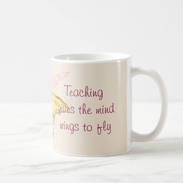 De Café Caneca da borboleta e do professor feito sob (Direita)