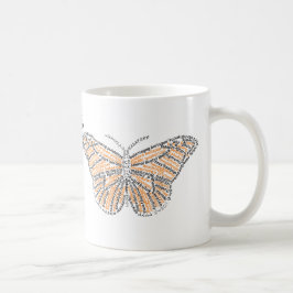 De Café Caneca da Borboleta Monarca Palavra Mundial