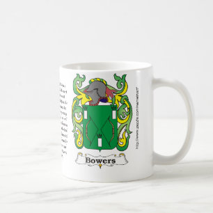 De Café Caneca da brasão da família dos Bowers
