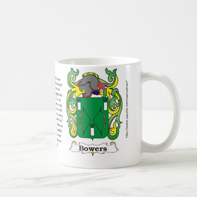 De Café Caneca da brasão da família dos Bowers (Direita)