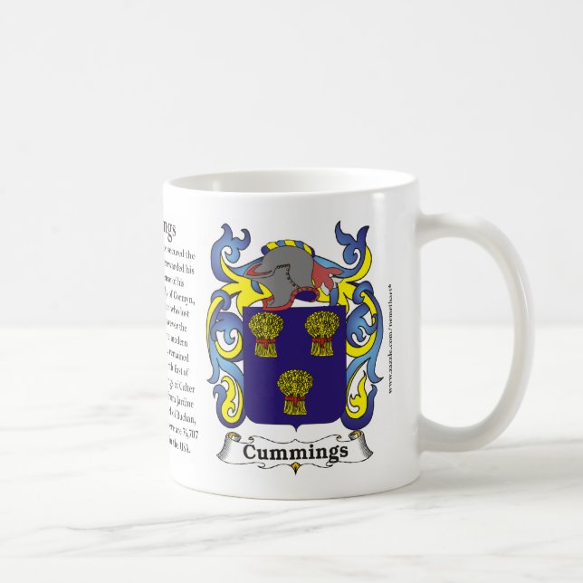De Café Caneca da brasão da família dos Cummings (Direita)