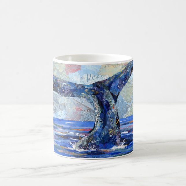 De Café Caneca da colagem da cauda da baleia (Centro)