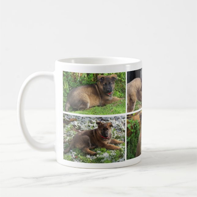 De Café Caneca da colagem da foto do cão (Esquerda)