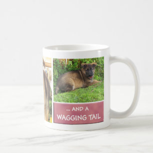 De Café Caneca da colagem da foto do cão