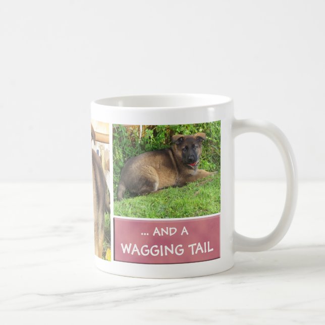 De Café Caneca da colagem da foto do cão (Direita)