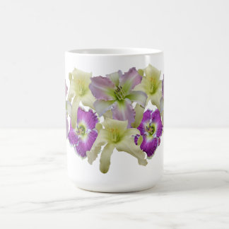 De Café Caneca da colagem do hemerocallis