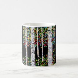De Café Caneca da colagem dos vidoeiros
