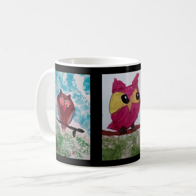 De Café Caneca da coruja (Frente Esquerda)