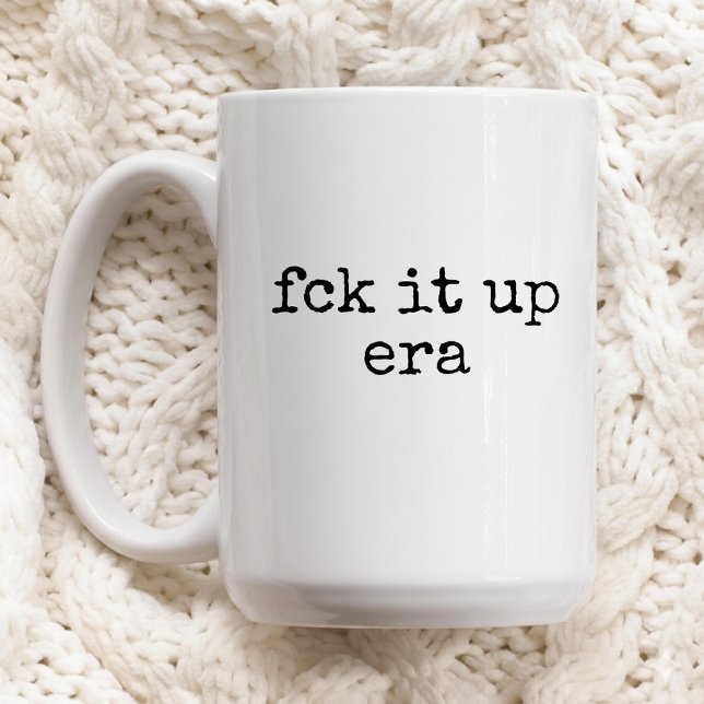 De Café Caneca da Era Fck It Up Presente Divertido para El (funny coffee mug gift for friends, sarcastic coffee cup gift idea, chaotic humor mug for women,)