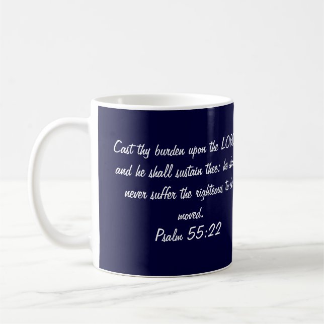De Café Caneca da escritura, 55:22 do salmo (Esquerda)