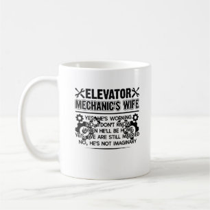 De Café Caneca da esposa do mecânico do elevador