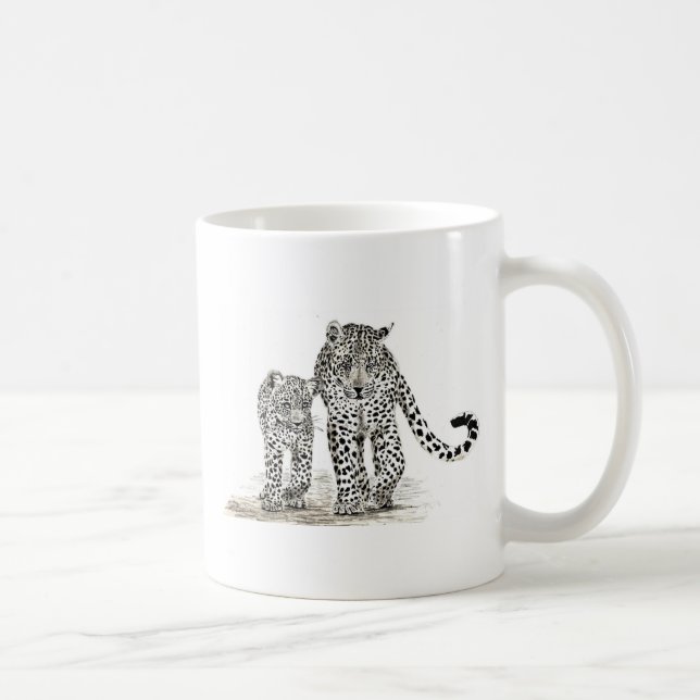 De Café Caneca da família do leopardo (Direita)