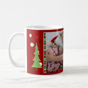 De Café Caneca da foto dos pontos e das listras do Natal