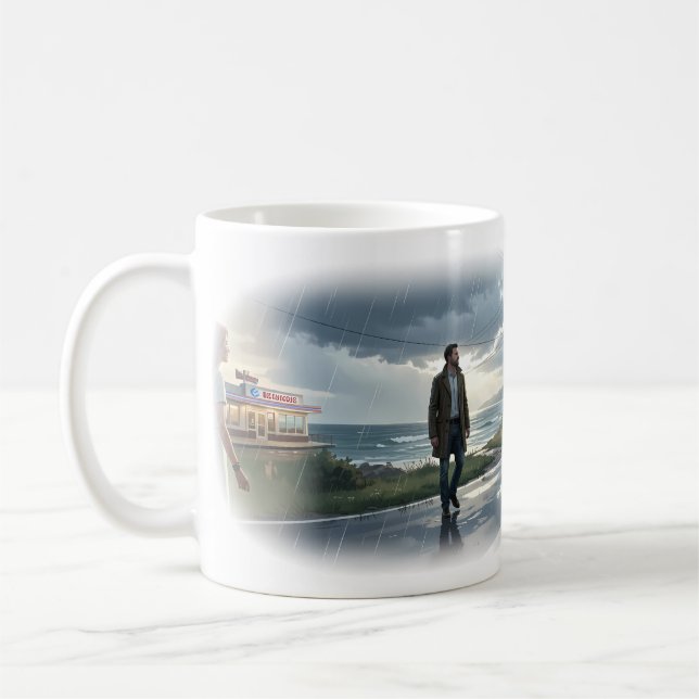 De Café Caneca da História da Encruzilhada Costeira Chuvos (Esquerda)