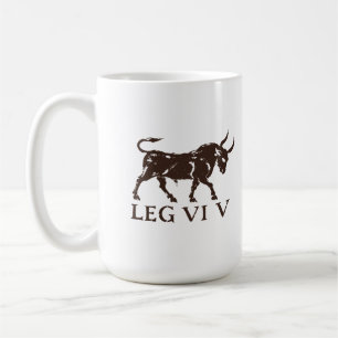 De Café Caneca da História Romana do Touro Legio VI Victri