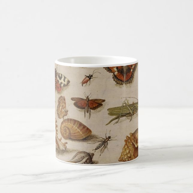 De Café Caneca da ilustração da biologia do vintage (Centro)